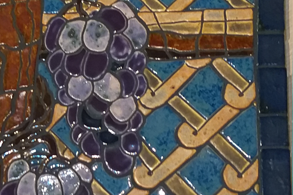 mozaika ceramiczna winorośl